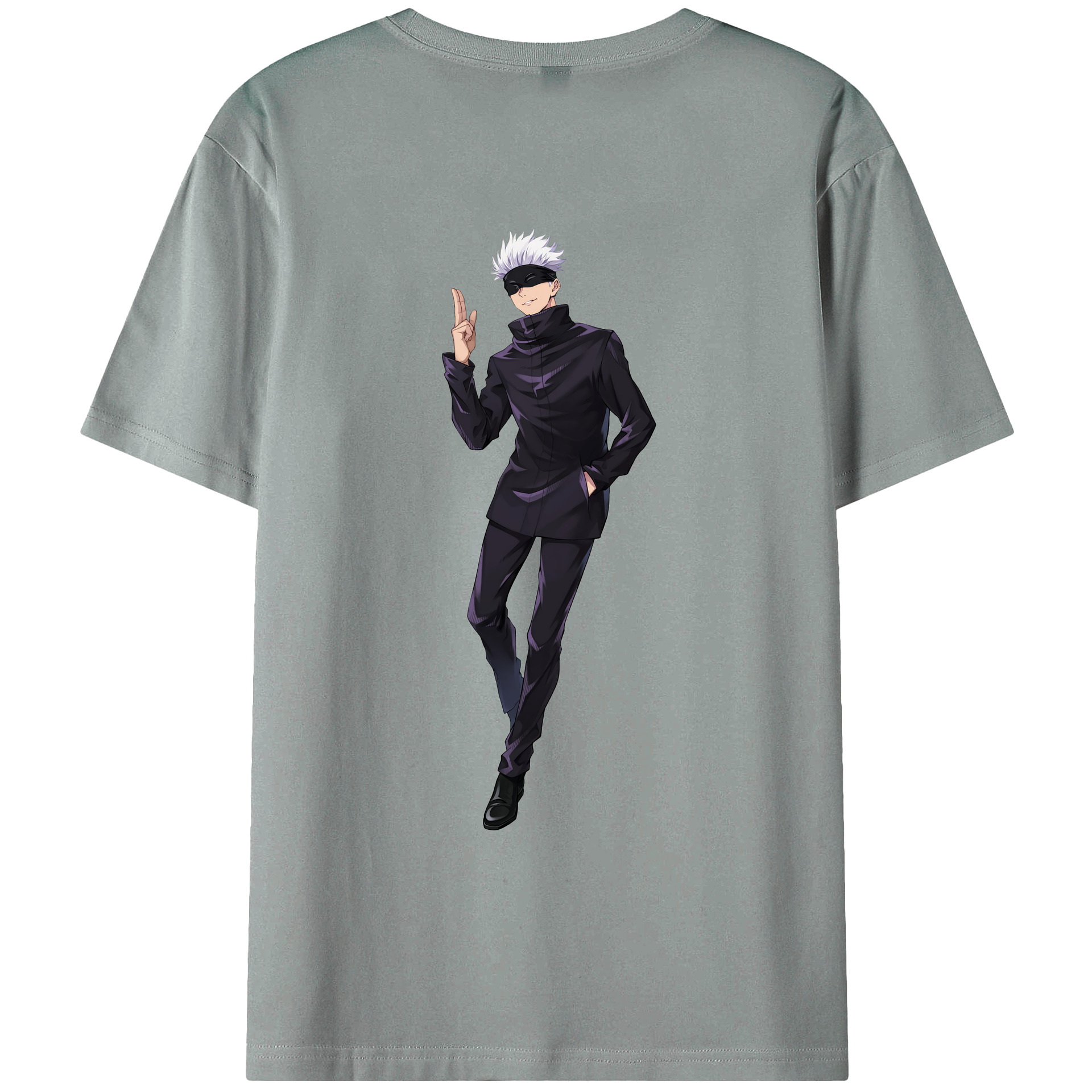 （画像用） 呪術廻戦 Jujutsu Kaisen 綿100％ メンズ半袖Tシャツ（バックプリント） 通気性